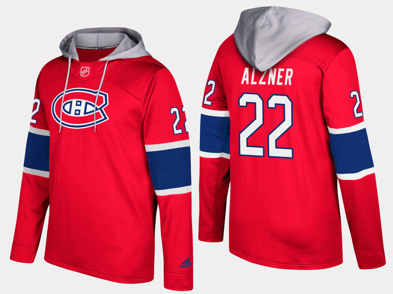 Men NHL Montreal canadiens #22 karl alzner red hoodie